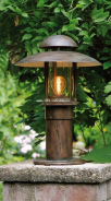 AL 6523 - Venkovní lampa s podstavcem - úprava patina V/Š 500/345 mm, cena na vyžádání
